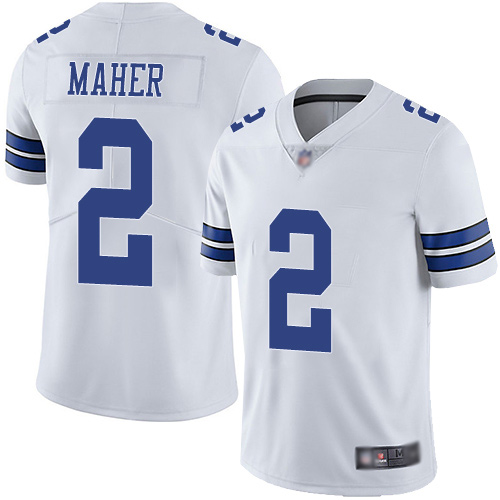 Men Dallas Cowboys Limited White Brett Maher Road #2 Vapor Untouchable NFL Jersey